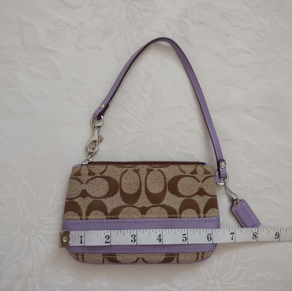 Coach signature jacquard Brown lavander Hangtag - Picture 4 of 12